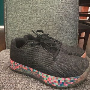 NOBULL Heather Granite Pixel Women’s 7.5, CrossFit Shoes Weightlifitng Sneakers